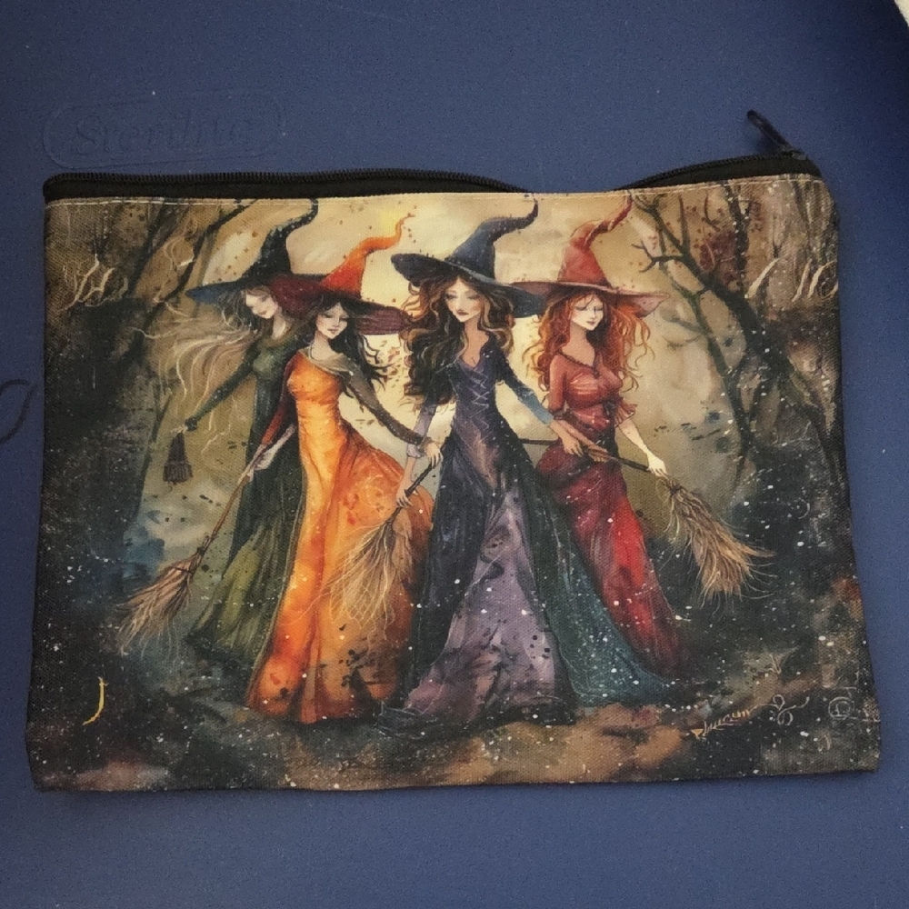 Witch-Themed Multicolor Cosmetic Pouch - Picture 2 of 3